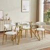 Akoasm Set of 2 Modern Dining Chairs with Curved Back and Metal Legs For Dining Room & Kitchen-White - 2 of 4