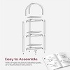 3-Tier Corner Shelf Stand, Gold - 3 of 4