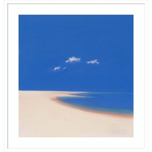 32" x 33" Penwith Beach Shoreline by John Miller Wood Framed Wall Art Print - Amanti Art: Coastal Seascape Decor - 1 of 4