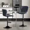 BABYYER Modern Bar Stools Set of 2, with Back and Footrest, Adjustable Swivel Barstools, for Kitchen Island - 2 of 4