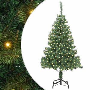 vidaXL Christmas Tree with 300 LEDs with Stand Green 70.9" PVC - 1 of 4