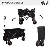 Folding Wagon, Heavy Duty Utility Beach Wagon Cart for Sand - 4 of 4