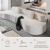109" Modern Sectional Curved Couch, Upholstered 4-Seater Sofa with 2 Throw Pillows,Luxury Chenille Boucle Couches with High-Density Foam - 4 of 4
