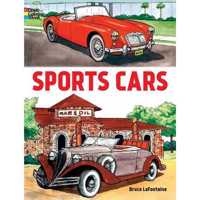 Sports Cars Coloring Book - (Dover Coloring Books) by  Bruce LaFontaine (Paperback)