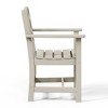 WestinTrends Ashore Outdoor HDPE Patio Classic Dining Arm Chair, White - 4 of 4