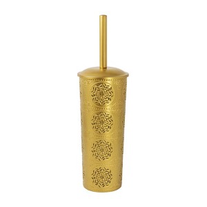 Punched Embossed Toilet Brush And Holder Set Gold - Opalhouse