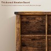 8 Cube Book Shelf, Rustic Farmhouse Wood Horizontal Bookshelf, Long Freestanding Bookcase Cabinet, 2-Tier Storage Organizer for Living Room, Entryway - 3 of 4