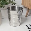 happimess Riley Modern Classic Hammered Steel Accent 2-Gallon Wastebasket - 2 of 4