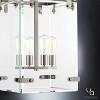 Urban Ambiance Luxury Modern Farmhouse Narrow Chandelier,  28-3/8"H x 14-3/4"W SQ,  Brushed Nickel, UHP2443 - 4 of 4