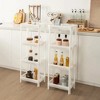 LunaLulinlk 2 Packs 4-Tier Detachable Slim Storage Cart with Drainage Holes for Small Space Kitchen Living Room Storage Rack - 3 of 4