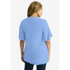 Jessica London Women's Plus Size Cutout Flutter Sleeve Tunic - 3 of 4