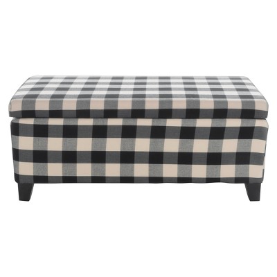 Levi Furry Yak Ottoman Black - Christopher Knight Home : Target