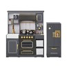 Play Kitchen for Kids – Teamson Little Chef Colonie Wooden Kitchen Playset with Ice Dispenser, Magnetic Fridge & Accessories, Gray - 2 of 4