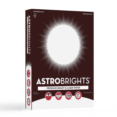Astrobrights 8.5" x 11" Printer & Copy Paper, 300 Sheets, 28lb - Astro White - image 1 of 3