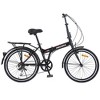 Okak 24IN Folding Bike with 7 Speed and Steel Frame, Cruiser Bikes with Rear Shelf and Mudguard, Adult Bike for Traval and Commuting - 3 of 4