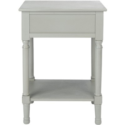 Distressed Grey Wood 1-Drawer Accent Table with Shelf