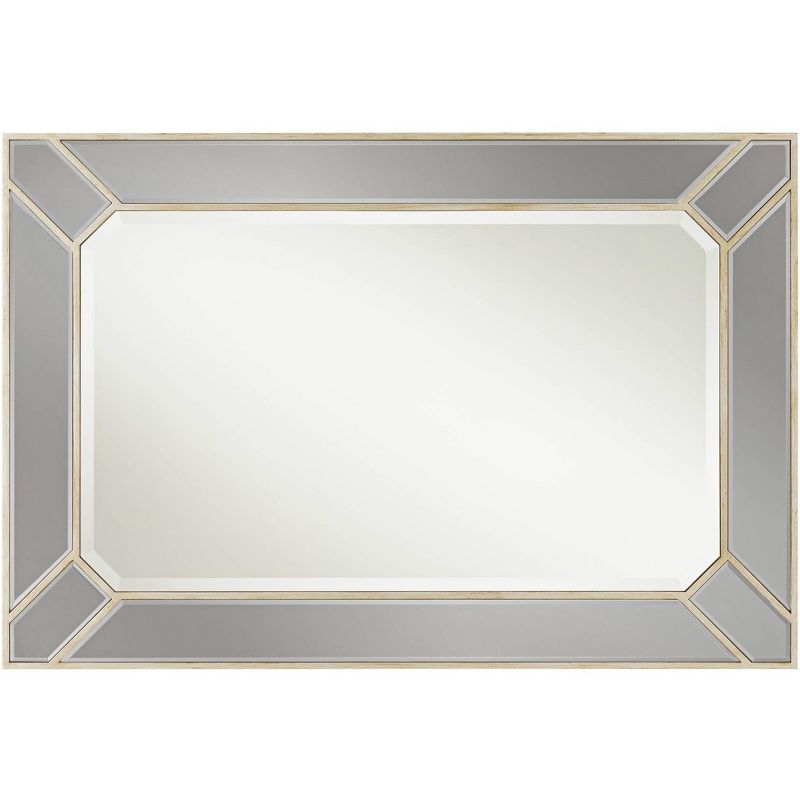 Possini Euro Design Katia Rectangular Vanity Wall Mirror Modern Beveled Edge Dark Champagne Frame 28" Wide for Bathroom Bedroom Living Room Office, 5 of 10