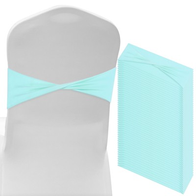 Unique Bargains Polyester Strong Stretchability Wedding Party Chair Sashes 100 Pcs