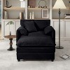 ORRD Oversized Chenille Loveseat Sofa, 2-Seater Deep Seat Cloud Couch, Modern DIY Sofa, Black - 2 of 4