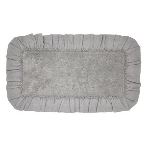 Burlap Dove Grey Bathmat 27x48  VHC Brands - 1 of 3