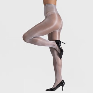 LECHERY Women's Lustrous Silky Shiny 20 Denier Sheer High-Waisted No Waistband Nylons Pantyhose Tights Stockings (1 Pair) - 1 of 4