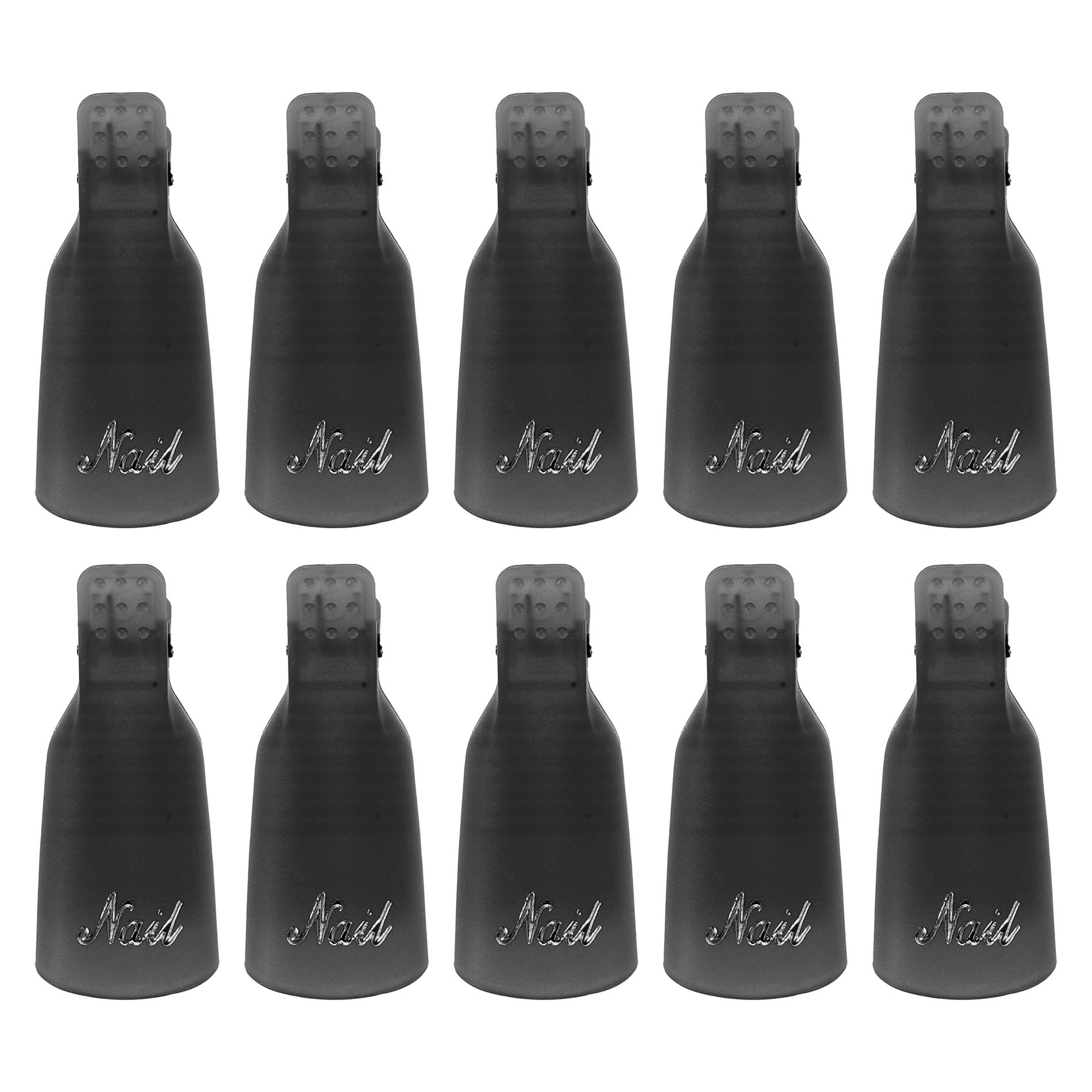 Unique Bargains Women's Nail Art Removal Clip Black 10 Pcs