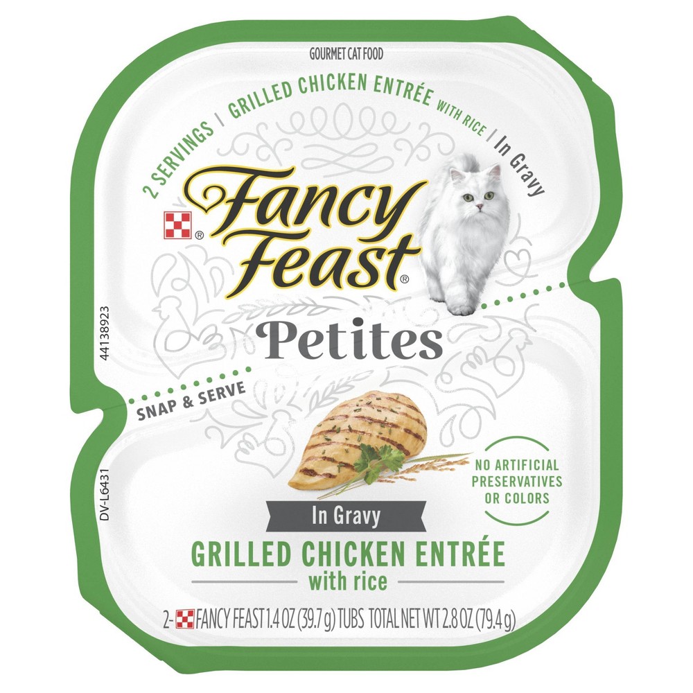 Photos - Cat Food Fancy Feast Petites Grilled Chicken with Wild Rice in Gravy Wet   