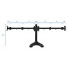Mount-It! Triple Monitor Stand | Free Standing and Grommet Bases | Fits 19 20 21 22 23 24 Inch Computer Screens | Three Heavy Duty Adjustable Arms - 4 of 4