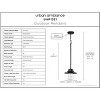 Urban Ambiance Luxury Coastal Outdoor Pendant 8''H x 9''W,  Midnight Black Finish,  Santa-Ana Collection, UHP1321 - 3 of 4