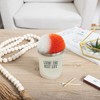 Pavilion Gift Company - Best Life - Orange & White - 5.5 oz - 100% Soy Wax Candle with Pom Pom Lid Scent: Tranquility - Flame Candles - 2 of 4