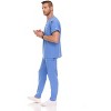 Medichic Men Scrubs Set - Stretch V-Neck Scrub Top with 7-Pocket Pants Workwear - 3 of 4