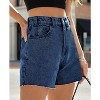 Imily Bela Classic High Waisted Raw Hem Jean Shorts Straight Leg Denim Shorts Summer Hot Pants - 2 of 4