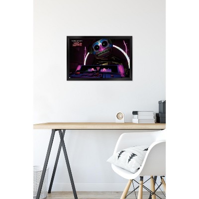 Trends International Five Nights at Freddy's: Help Wanted 2 - DJ Music Man Framed Wall Poster Prints Black Framed Version 14.725" x 22.375"