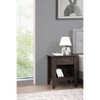 Vynxaria Sleek Contemporary Nightstand - Wenge Finish, 24"Hx21"Wx18"D, High-Quality Materials, Simple Assembly, Modern Bedroom Furniture - 3 of 4