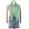Elerevyo Women's Solid Chiffon Sheer Lightweight Soft Long Scarf Shawl 1 Pc - 2 of 4