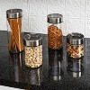 Honey-Can-Do 4pc Date Dial Jar Set: Glass Kitchen Storage Jars with Stainless Steel Lids, Clear, Food Container Set - 4 of 4