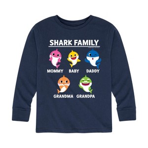 Boys' - Baby Shark - Types Of Sharks Long Sleeve Graphic T-Shirt - 1 of 4