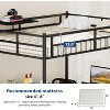Zevemomo Full Size Loft Bed with L-Shaped Desk, Metal Loft Bed Frame,Wardrobe and Storage Stairs, Space Saving, Black - 3 of 4