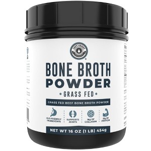 Bone Broth Protein, Grass Fed Protein Powder, Keto Protein Powder for Joint Support and Gut Health, Left Coast Performance, Unflavored, 16 oz - 1 of 4