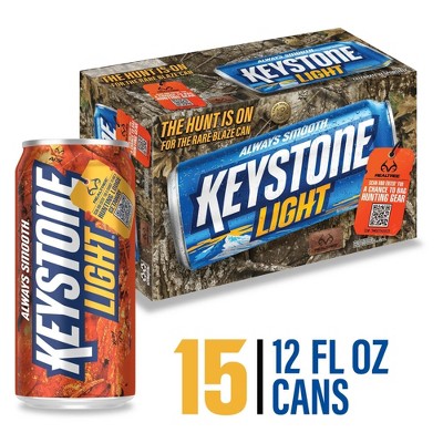 Keystone Light Beer - 15pk/12 fl oz Cans