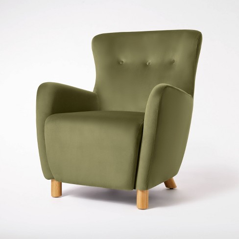 Target green velvet store chair