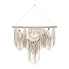 Cotton Macrame Intricately Handmade Weaved Wall Decor with Beaded Fringe Tassels - Olivia & May - image 2 of 4