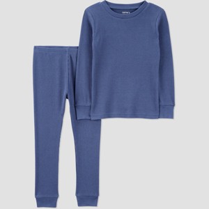 Carter's Just One You® Toddler 2pc Solid Long Sleeve Cotton T-Shirt & Pajama Set - 1 of 4