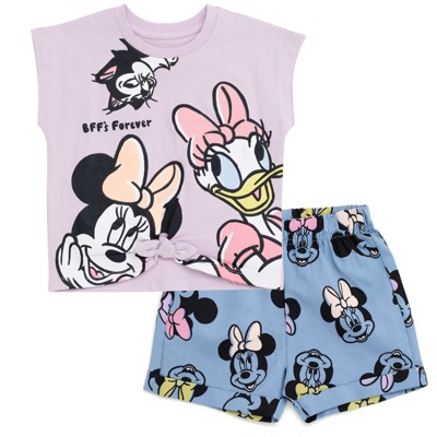 Disney Disney Junior Girls T-Shirt and Chambray Shorts Outfit Set Toddler