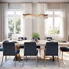 LNC Thelonious 1-Lights 33.5" Luxury and Glam Rectangle Crystal Integrated LED Crystal Kitchen Island Pendant  Lights, Gold/Black - 4 of 4
