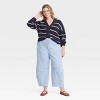 Women's High-Rise Curved Leg Barrel Jeans - Universal Thread™ - 3 of 3
