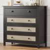 Okak Farmhouse Sideboard Cabinet, Buffet Cabinet with 4 Drawers, Storage Cabinet for Living Room, Dining Room, Kitchen, Black - 3 of 4