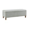 Marcie Accent Bench with Storage Blue - Ink+Ivy: Modern Rectangle Upholstered, Wood Legs, Foam Cushion - 3 of 4