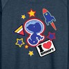 Women's - Peanuts - Space Snoopy Flair Lightweight French Terry Wide Neck Long Sleeve Shirt - 2 of 4