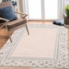 Border Geometric Area Rug Non Slip Rug Low Pile Accent Rug - 2 of 4